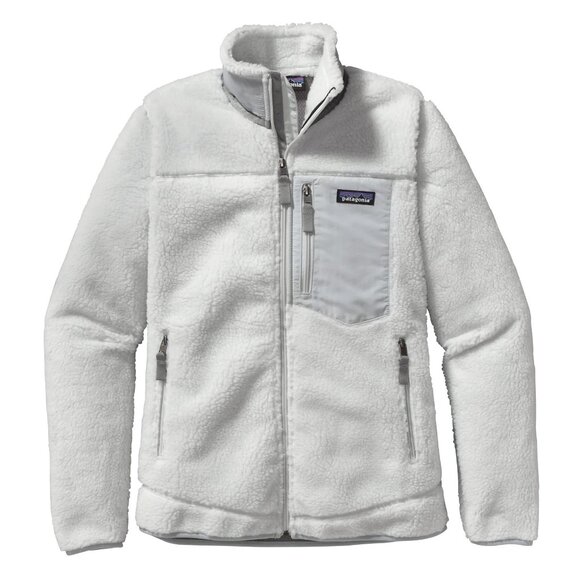 Patagonia Classic Retro-X Jacket in White and Grey - Picture 1 of 3